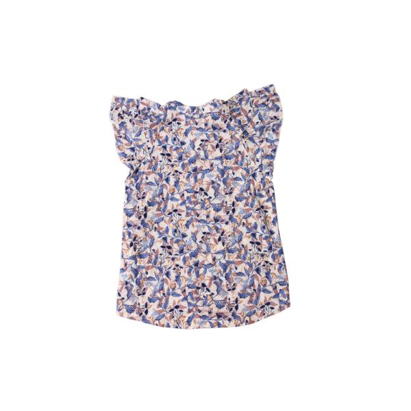 100% Cotton Ladies Print Blouses Breathable Floral Tops For Women