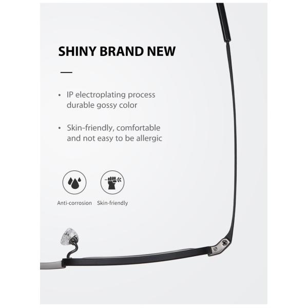 Ultra Light Mens Titanium Glasses Business Moderate Size OEM