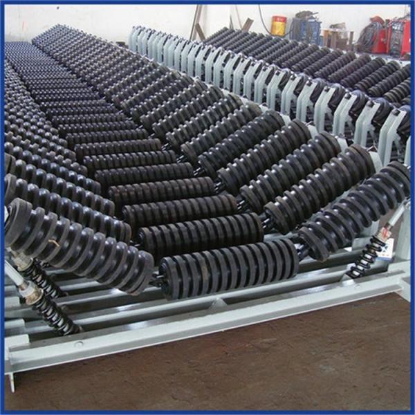 Belt Conveyor 35 Degree Impact Idler Rollers With Bearings Q235