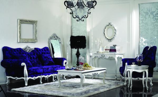 Xinyu S105 Classical Luxury Living Room Furnitures Wood Carved Royal Sofa Set