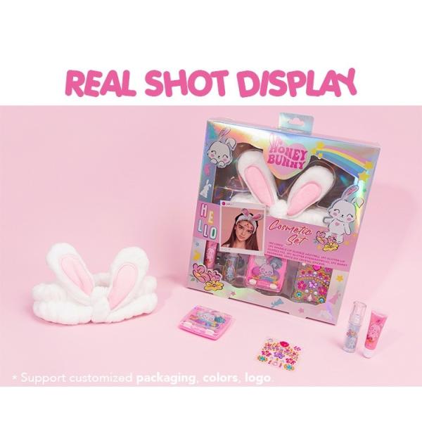 Kids Makeup Kit With Cute Bunny Headband