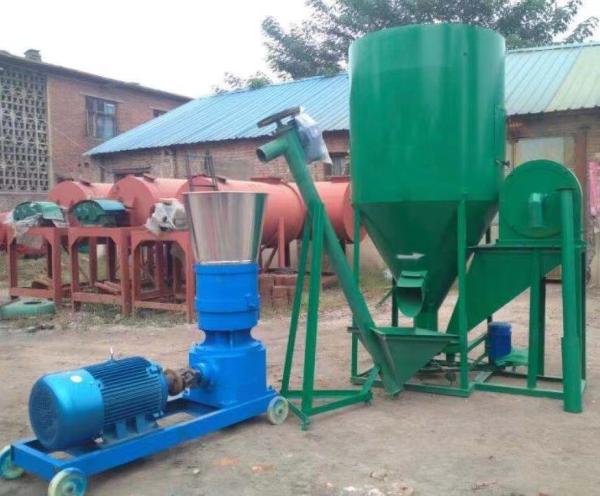 1 Ton Per Hr Poultry Feed Production Line Animal Feed Granulator For Farm