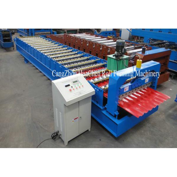 Blue High Speed Roof Panel Roll Forming Machine / Roll Former