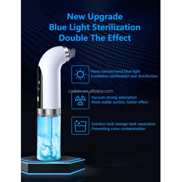 Waterproof Hand Held Pore Vacuum Oxygen Injection Blackhead Remover for Deep Cleaning