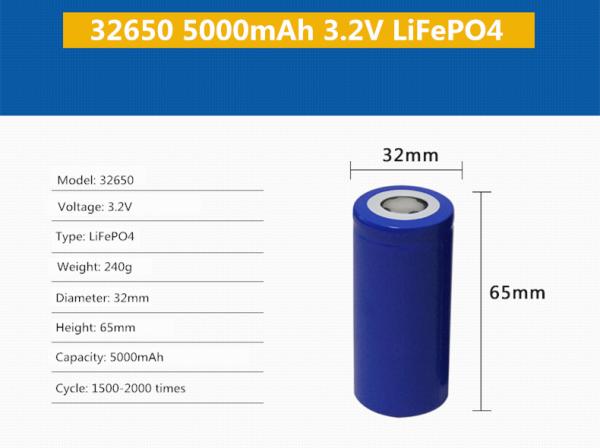 32650 5500mah lithium iron phosphate cylindrical cell 3.2V rechargeable LiFePO4 battery for electrical car