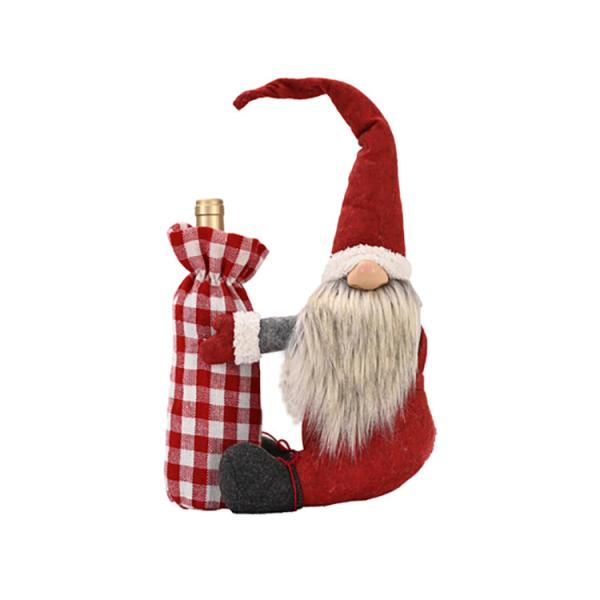 Holiday Home Decor Christmas Santa Claus Wine Bottle Cover Holiday Home Decor