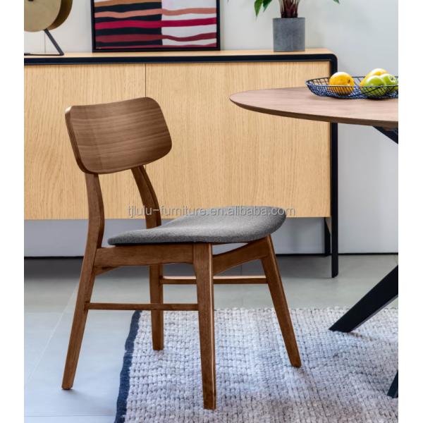 Customize Restaurant Hotel Upholstery Wooden Dining Chair in Sturdy Solid Wood Material and Modern Design
