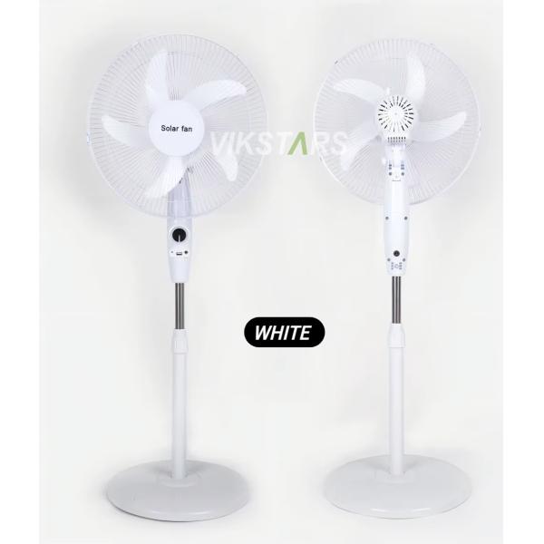 16 Inches Solar Standing Fan 15W Energy-saving Solar Powered Fan Rechargeable