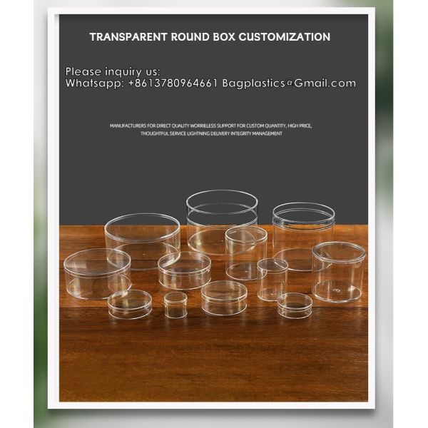 Round Acrylic Container With Lid - Clear Round Box Organizer  Storage Boxes For Candy, Pill, Nails, Beads And Tiny Jewelry