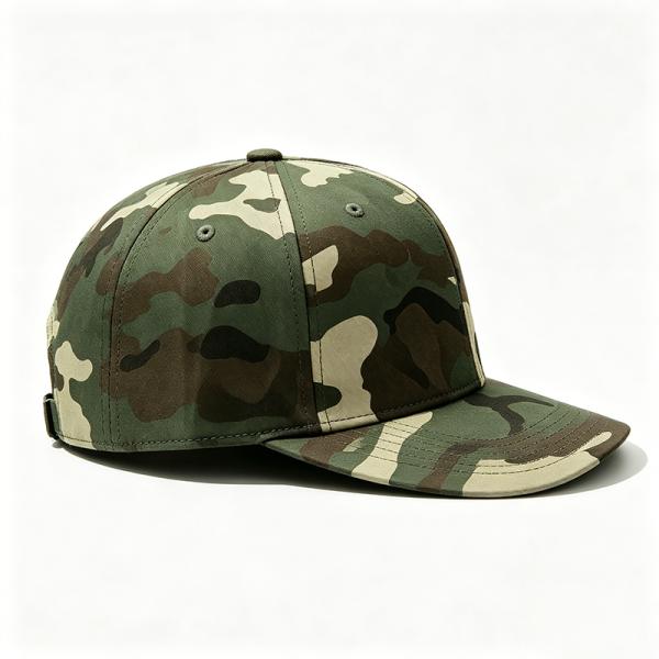 Constructed Shape 6 Panel Trucker Cap with Curved Visor and Plastic Snapback Closure for Adjustable Fit
