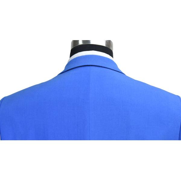 Adults Slim Fit Tailored Suits Men'S Blue Business Pure Color OEM Service
