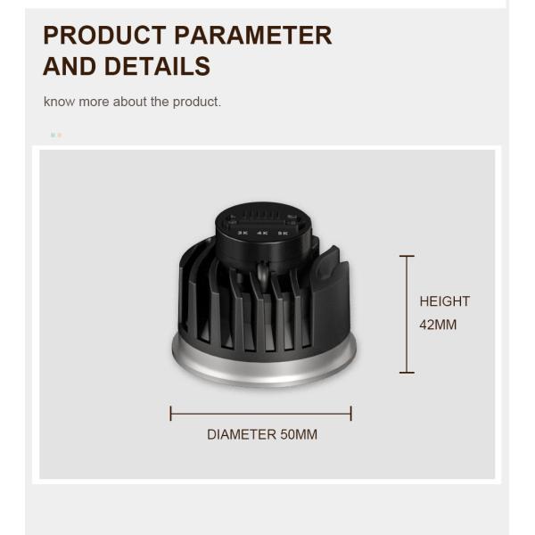 MR16 Module 3000K/4000K/5000K COB LED 6W for Commercial Lighting