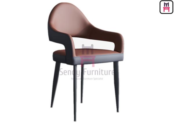 W45cm estofou nórdico de couro de Eco da cadeira do restaurante do metal desdobrado