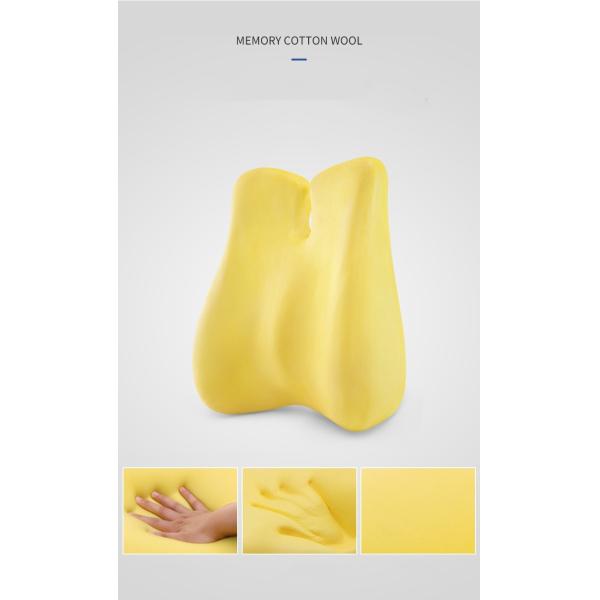 Knitted Lumbar Massage Pillow Chair Cushion Memory Foam Back Rest Support for Hotels