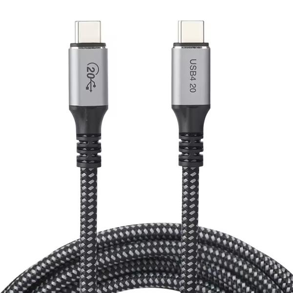 PVC Surface 40Gbps USB C 4.0 Cable , Usb C To Usb C Cable 1A 3A 5A Power