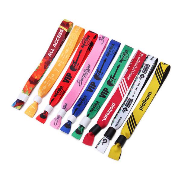 Festival Woven Wrist Bands 35*1.5cm Size Custom Concert Wristbands