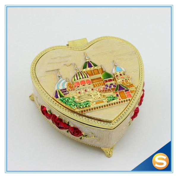 Castle Desgin Mirrored Storage Gift Box for Jewelry
