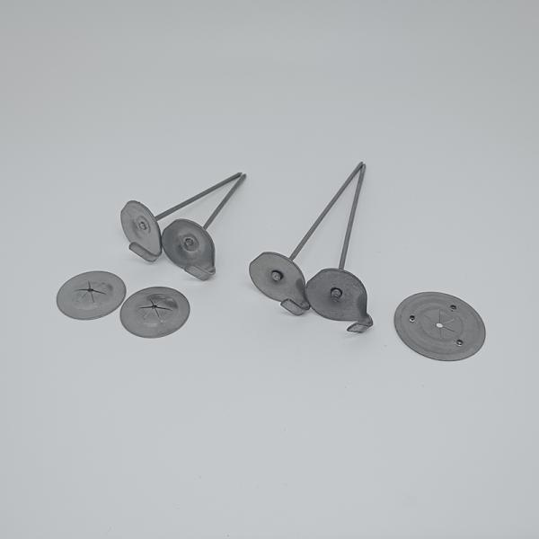 1.2mm-6mm Carbon Steel Duct Liner Cup Head Weld Pins For Insulation Fabrication