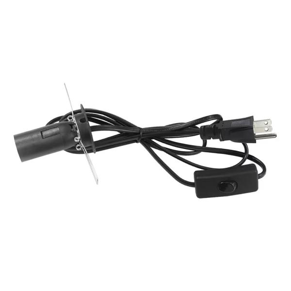 NEMA5-15P E14 Adaptateur d'ampoule câble convertisseur de prise de courant réglable avec commutateur 303