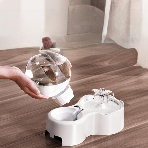 Fontaine à eau pour animaux de compagnie avec stérilisation UV, distributeur d'eau intelligent à remplissage automatique pour chien