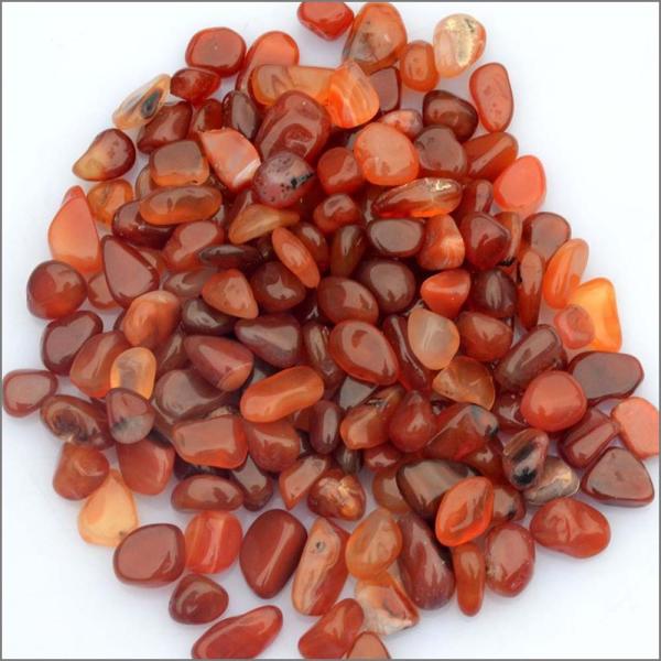 Polished Natural Crystal Red Agate Carnelian Tumble Gravel Stones for Feng Shui
