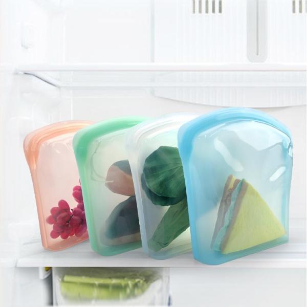 Sacs de conservation alimentaire réutilisables en silicone écologiques – Hermétiques, sans BPA et étanches – Sans danger pour le congélateur, le micro-ondes et le lave-vaisselle – Parfaits pour la préparation des repas, les restes, les aliments pour bébés et les voyages