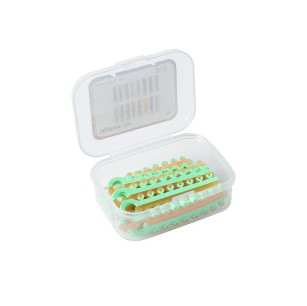 Bicolor Ligature Tie 20sticks/pk | 20 Dual-Tone Elastic Orthodontic Ties for Braces | Secure & Stylish Alignment