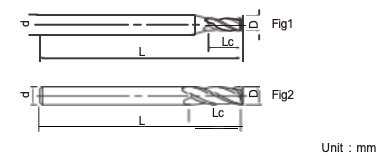 Long Shank Aluminum Finishing End Mill Versatile 45 Degrees Helix Angle