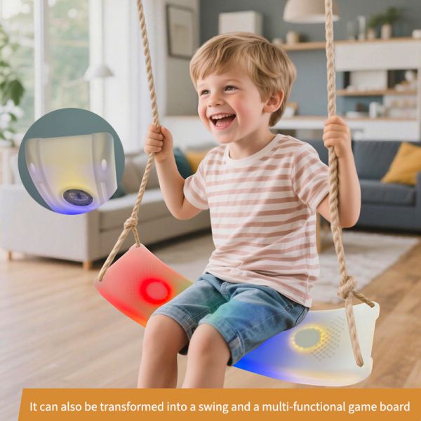 Modern Eco-Friendly Plastic Gym Outdoor Furniture Living Room Baby Sensory Training Toys Balance Board Kids Swing Multifunction