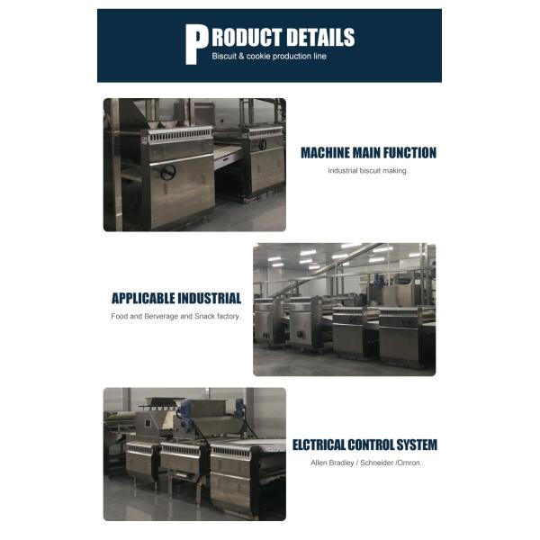 Customized Crispy Automatic Making Machine , High Quality Industrial Biscuit Production Line