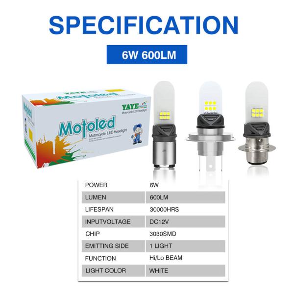 3030SMD Алюминиевая панель Мотоциклетный светодиодный фары DC12V H4 HS1 BA20D H6