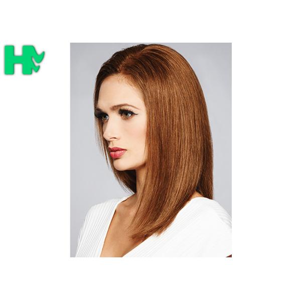 Popular Brown Color Synthetic Front Lace Wigs High Temperature Fiber Straight Hair Wig