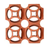 Briques d'argile perforées Design de mur moderne Bloc de terre cuite de construction en argile ornementale
