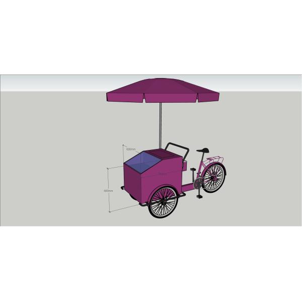 3 Wheel Street Mobile Fast Food Vending Bike Cart with Customized Cooking Equipment