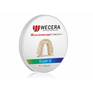 8 слоев циркония белые зубные многослойный C2 D98*18 мм 57% Прозрачный