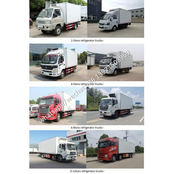 A entrega do marisco da gasolina de Foton 1T da relação refrigerou Van Truck