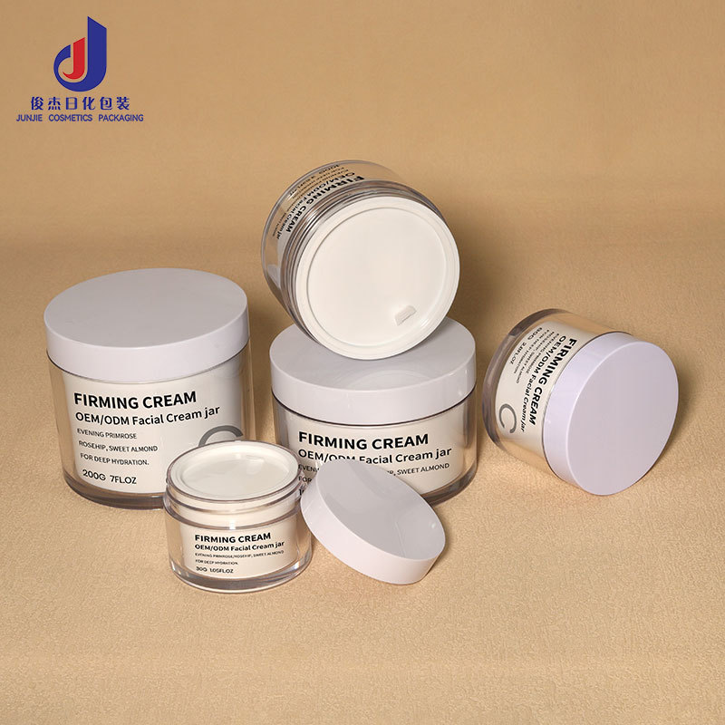 100ml Wide Mouth PET Scrub Jar with Custom Color Double Layer Cosmetic Container