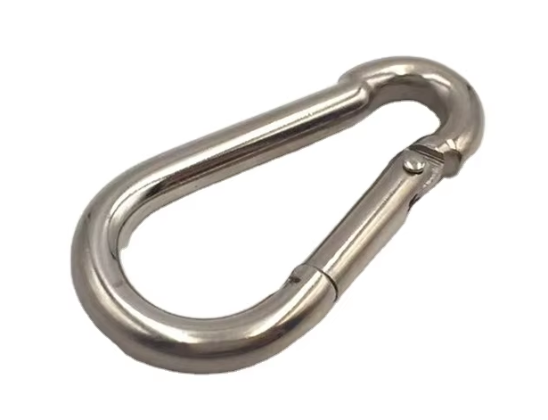 M4 M12 Stainless Steel D Shape Pet Chain Hooks Quick Connect Loops Plain Finish Insurance Mountaineering Buckles for Outdoor Use