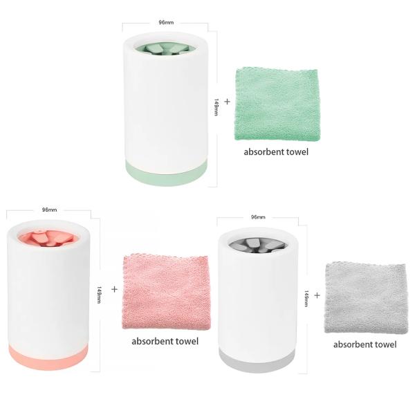 Limpiador de patas de perro de 360 grados Taza Blanca de silicona para perros