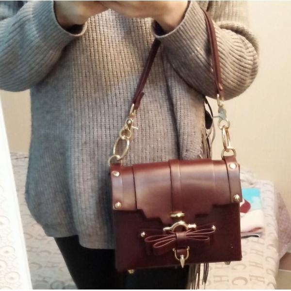 2016 new Korean fashion shoulder diagonal bag ladies handbag Bow