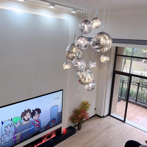 Modern LED Chandelier Acrylic Home Decorative Modern Living Room Hotel Hanging Pendant Light