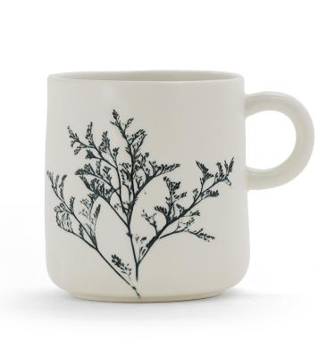 Handmade Coffee Mug With 3D Matte Clear Glaze Ceramic Stoneware Mugs For Gift