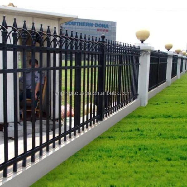 Portões Morden Trellis com Quadro revestido de pó Galvanizado Ferro Negro Painéis de vedação de metal