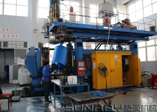 200 - 230 L Blue Double L Ring Drum Blow Moulding Machine 6.8*3.3*5.2 m