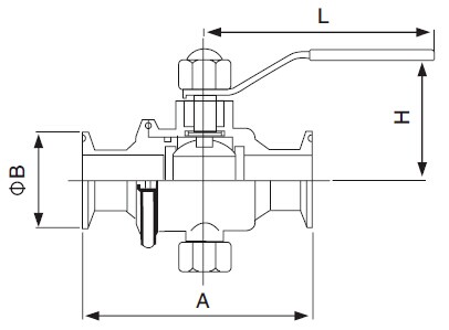 Stainless Steel  Tri Clamp Ball Valve Non Retention For Food Pharmaceutical