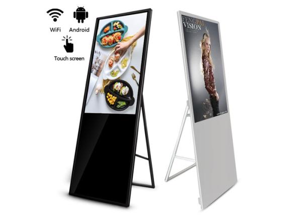 Assoalho de Android de 43 polegadas que está o apoio Wifi USB dos suportes do quiosque do totem do LCD do Signage de Digitas