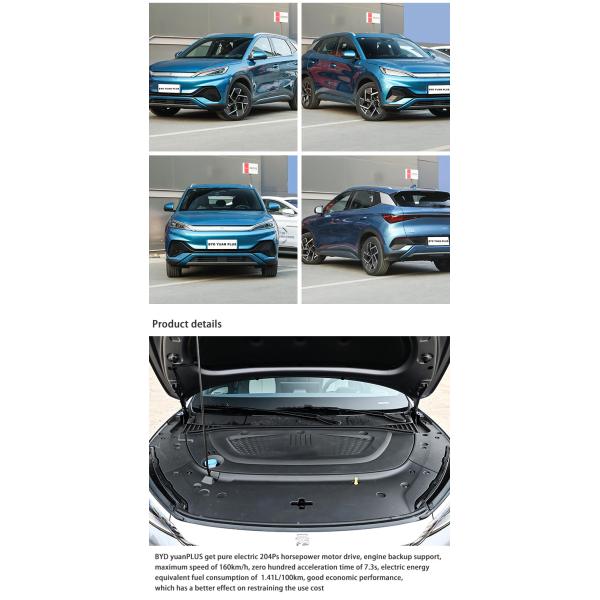 430 км BYD Подержанные автомобили Быстрая зарядка Чистый 100% электрический автомобиль BYD Юань Плюс