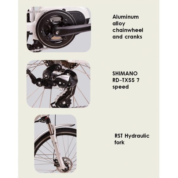 36V 350W Mid Drive Mountain E Bike 700C Electric Front Wheel