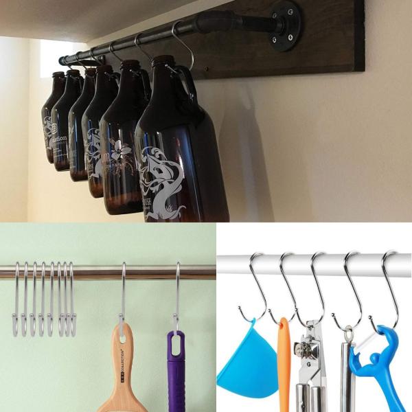 Стильные и прочные металлические крюки в форме S для домашнего декора в гостиной спальне кухне