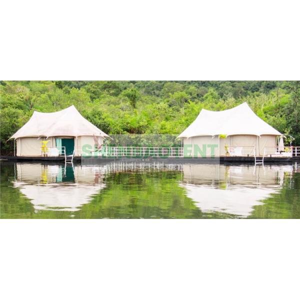 Glass Wall Luxury Hotel Tents With Curtains Luxurious Decorations For Outdoor Camping Family